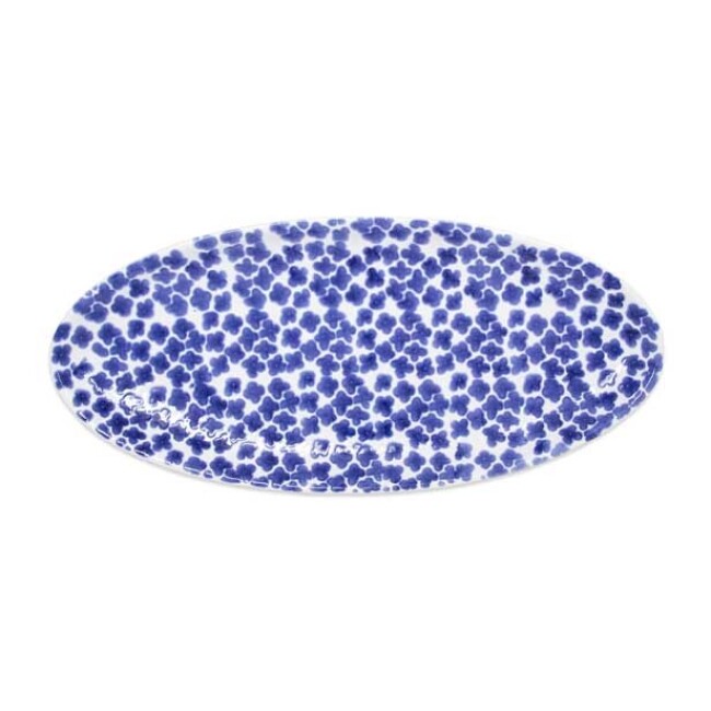 Viva by Vietri Santorini Flower Narrow Oval Platter