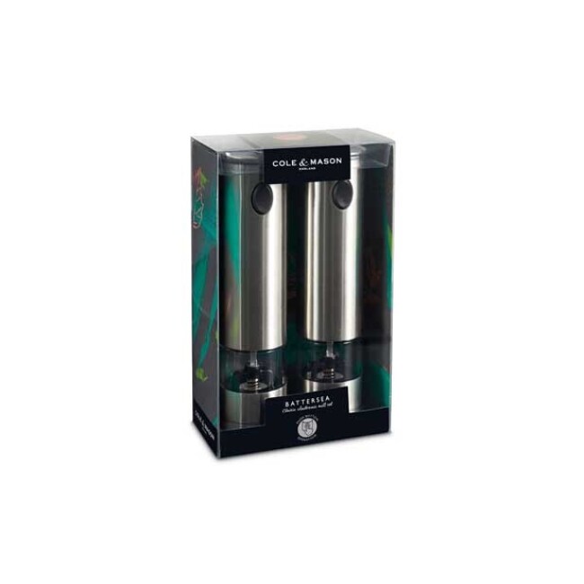 Cole & Mason Battersea Electronic Salt & Pepper Mill Gift Set 4