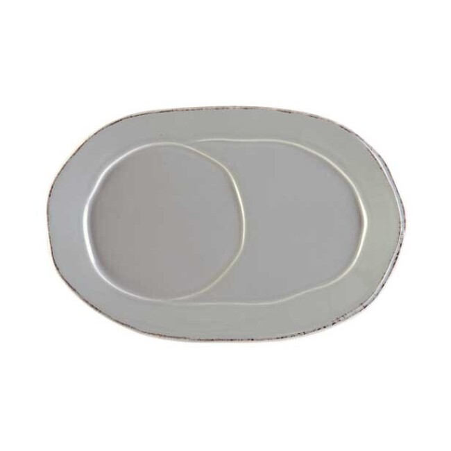 Vietri Lastra Oval Tray - Gray