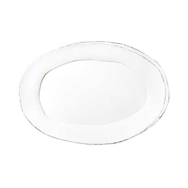 Vietri Lastra Large Oval Platter - White