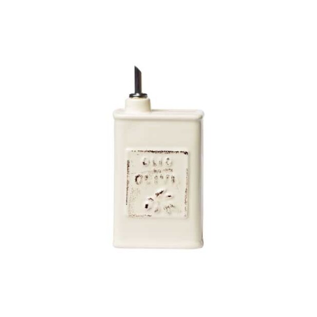 Vietri Lastra Olive Oil Can - Linen