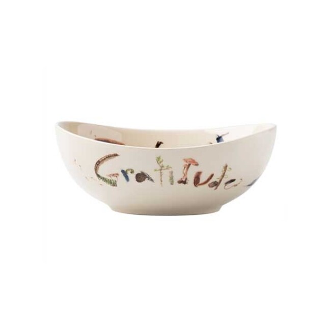 Juliska Forest Walk Oval 7-Inch 'Love and Gratitude' Bowl