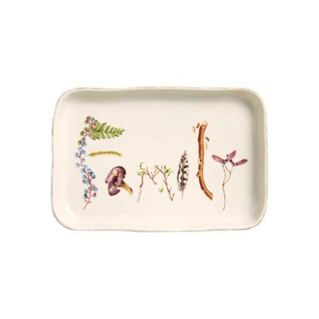 Juliska Forest Walk 7.5-Inch 'Family' Gift Tray