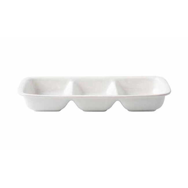 Juliska Puro Whitewash 15-Inch Divided Serving Dish