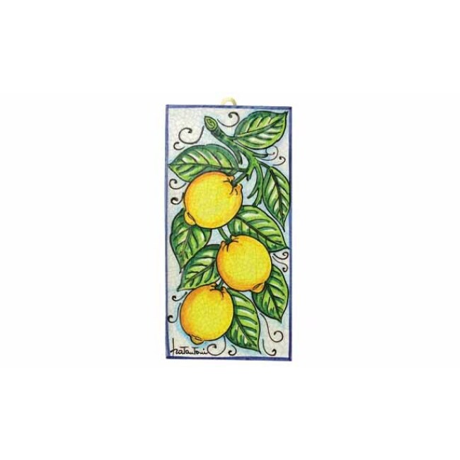 Vietri First Stones Lemon Vine Wall Plaque