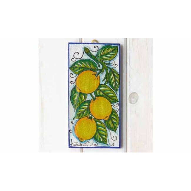 Vietri First Stones Lemon Vine Wall Plaque 1