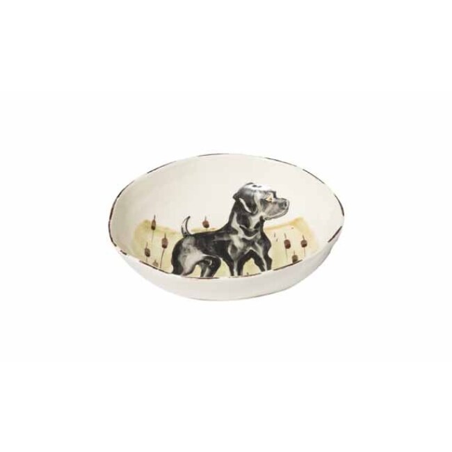 Vietri Wildlife Pasta Bowl - Black Dog