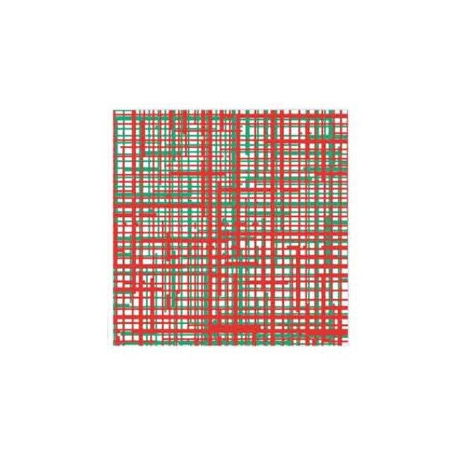 Vietri Papersoft Napkins Green & Red Plaid Dinner Napkins