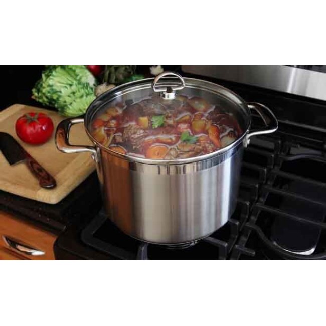 Chantal Induction 21 Steel Stockpot w/ Lid & Pasta/Steamer Insert (8 Qt.)  6