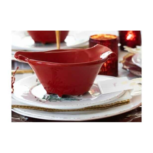 Vietri Lastra Holiday Figural Red Bird Dipping Bowl 3