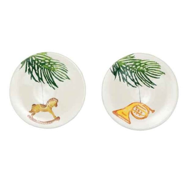 Vietri Nutcrackers Assorted Canapé Plates - Set of 4 1