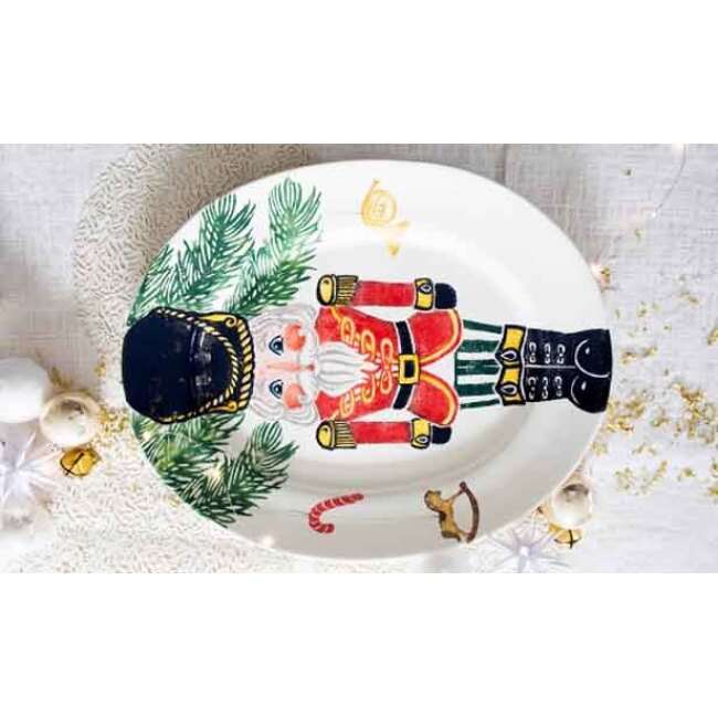 Vietri Nutcrackers Large Oval Platter 2