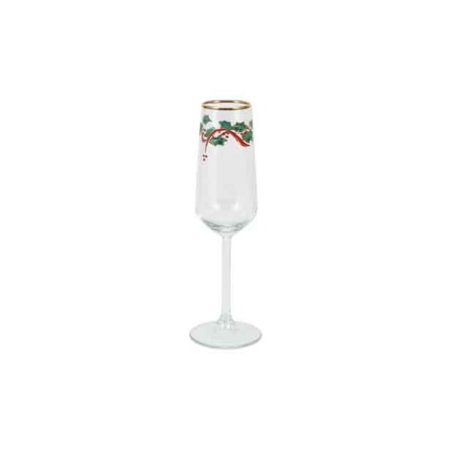 Vietri Holly Champagne Flute