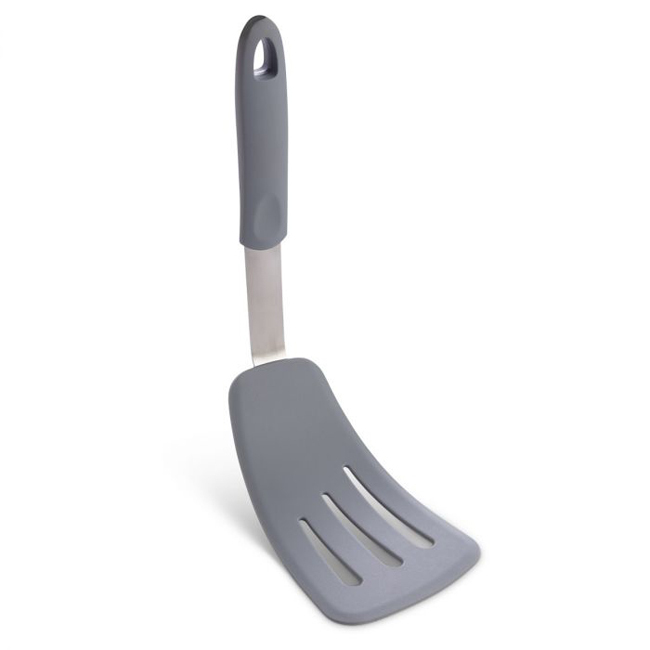 HIC | Slotted Non-Stick Flexible Spatula | Gray