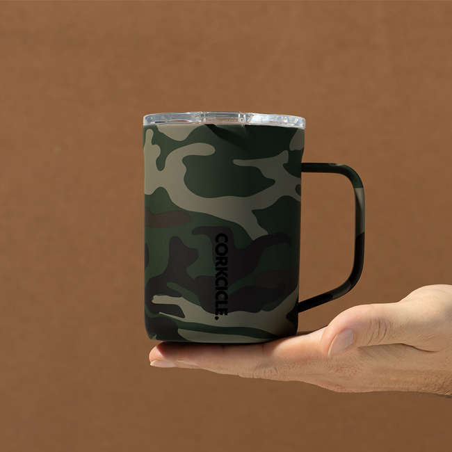 Corkcicle Travel Coffee Mug - 16 oz. | Woodland Camo