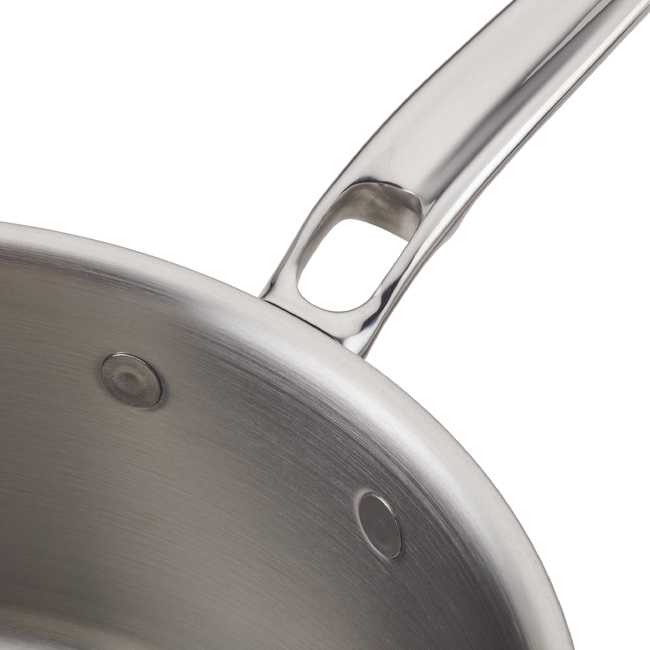 Hestan | Thomas Keller Insignia™ Commercial Clad Stainless Steel 2 Qt. Open Saucier - Handle/Rivets