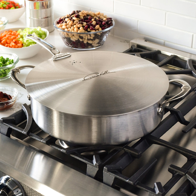 Hestan | Thomas Keller Insignia™ Commercial Clad Stainless Steel 9 Qt. Open Rondeau