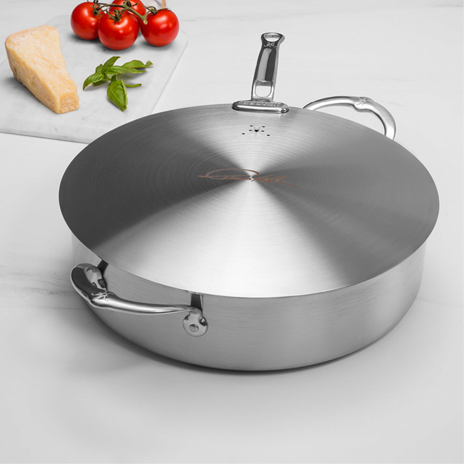 Hestan | Thomas Keller Insignia™ Commercial Clad Stainless Steel 6 Qt. Open Rondeau with Universal Lid