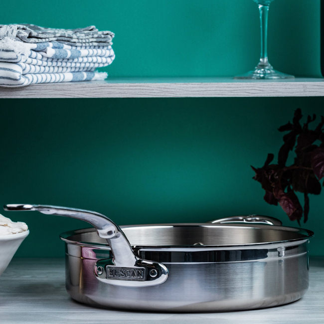 Hestan ProBond® Professional Clad Stainless Steel 5 Qt. Covered Sauté Pan w/Helper Handle