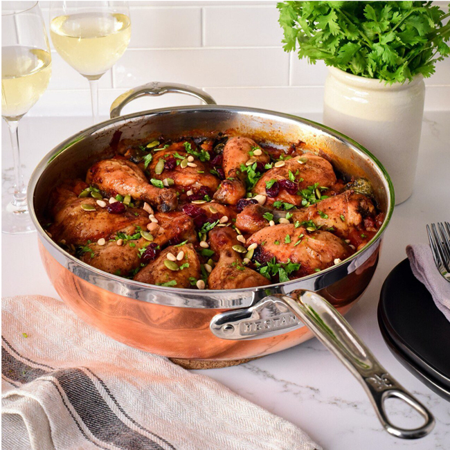 Hestan CopperBond® Copper Induction 5 Qt. Covered Essential Pan w/Helper Handle