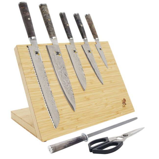 Miyabi Black 5000MCD67 8-PC, Knife Block Set | Brown