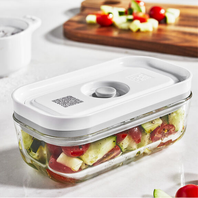 Zwilling Fresh & Save Small Glass Vacuum Container | Grey