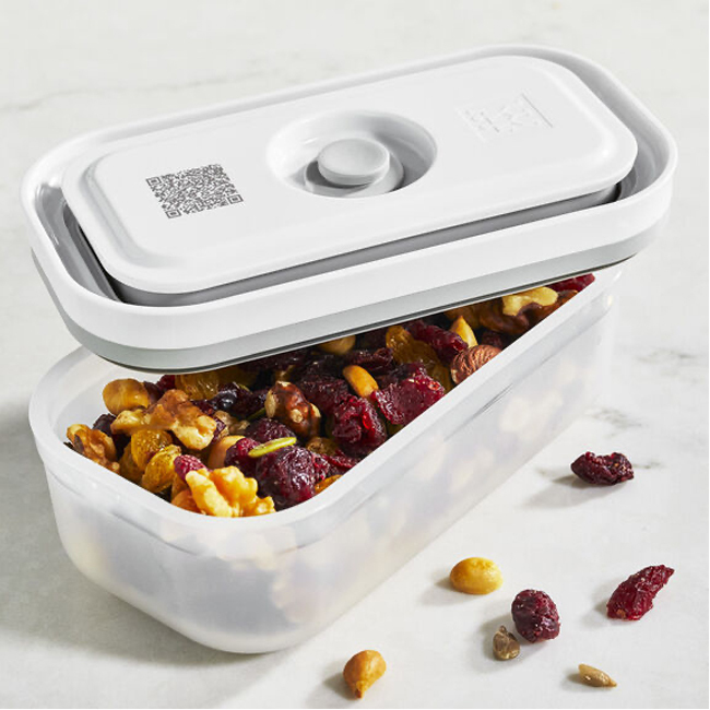 Zwilling Fresh & Save Small Plastic Vacuum Container | Semi-transparent-Grey