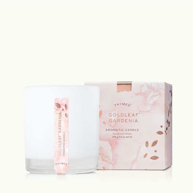 THYMES Goldleaf Gardenia Aromatic Candle