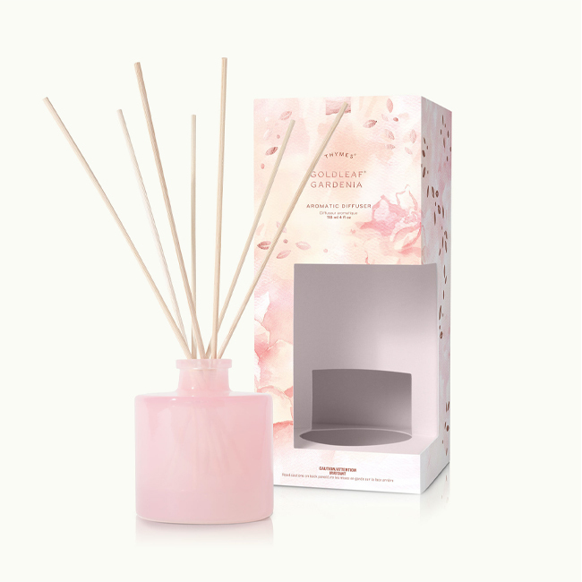 THYMES Goldleaf Gardenia Petite Reed Diffuser