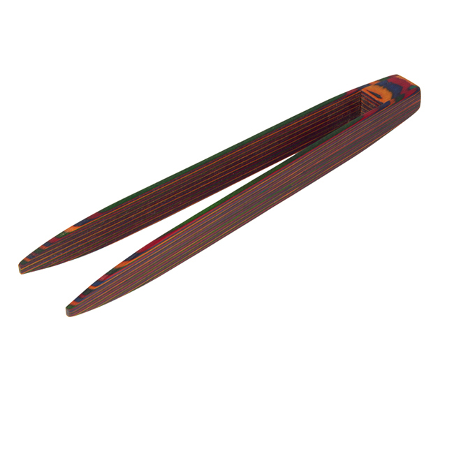 Island Bamboo 9” Pakkawood Tongs, Rainbow