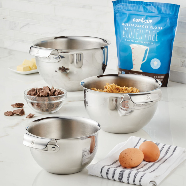 Hestan Provisions Stainless Steel Mixing Bowl Set, 3-Piece