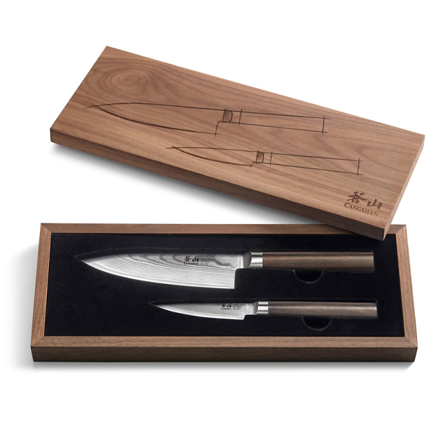 Cangshan HAKU Series 2-Piece Starter Set w/Walnut Box