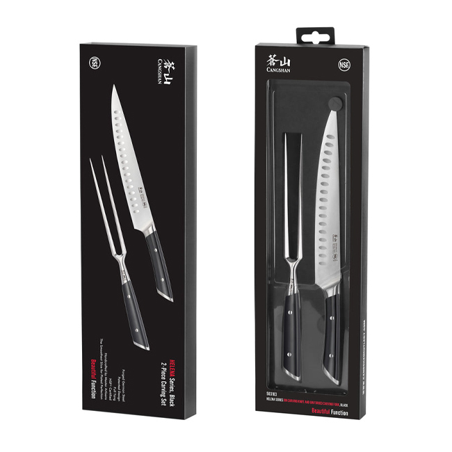 Cangshan HELENA Series 2-Piece Carving Set | Black