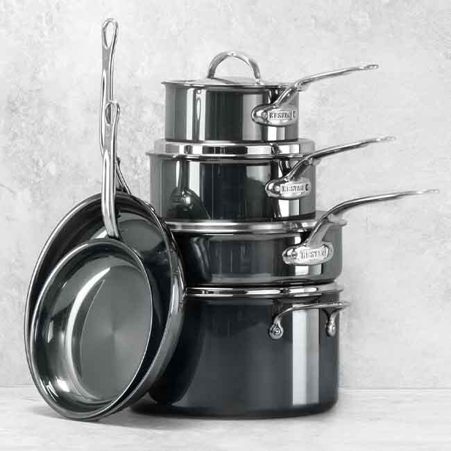 Hestan NanoBond® Titanium Stainless Steel Ultimate Cookware Set, 10-Piece