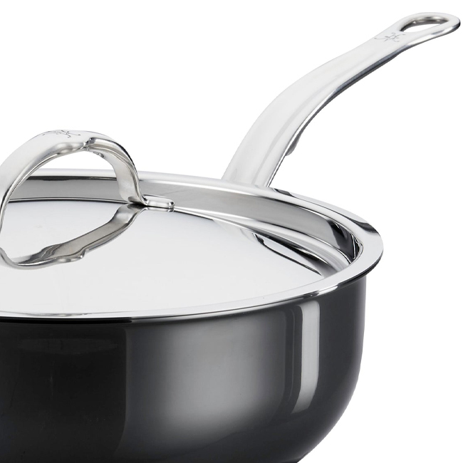 Hestan Nanobond Titanium Stainless Steel Essential Pan with Lid, Stainless Steel, 3 Quart