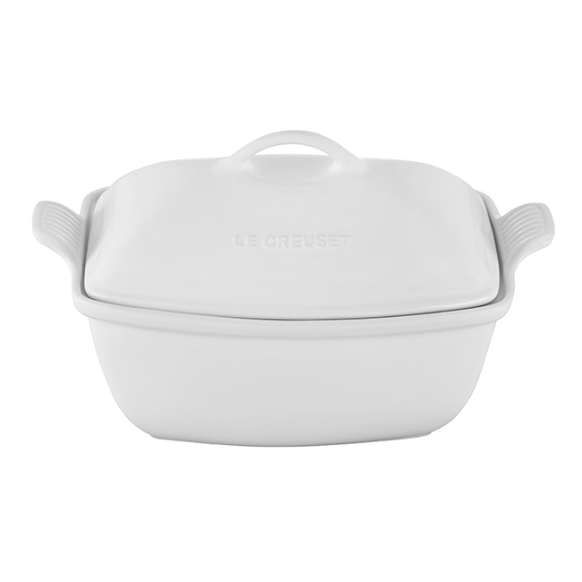 Le Creuset 4.5 Qt Deep Covered Baker w/Lid - White