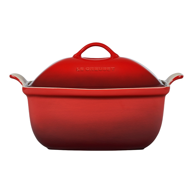 Le Creuset 4.5 Qt Deep Covered Baker w/Lid - Side - Cerise