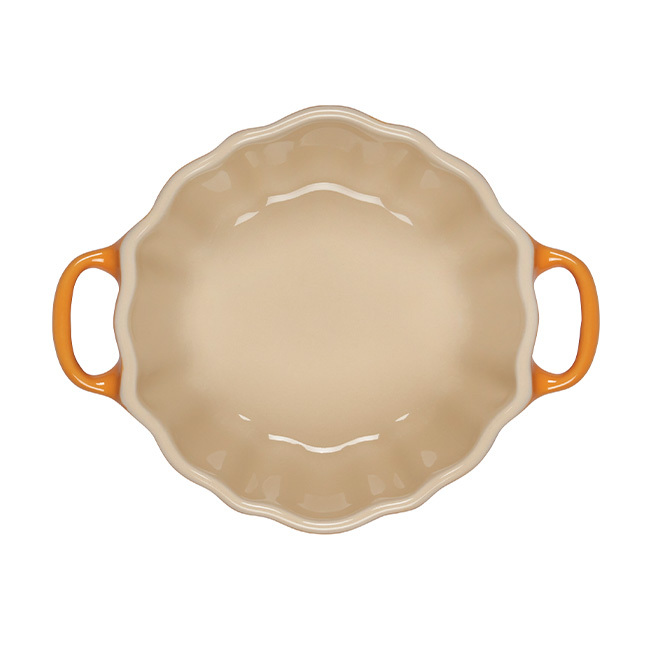 Le Creuset Stoneware Figural Pumpkin Petite Cocotte | Persimmon - top