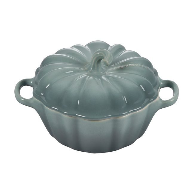 Le Creuset Stoneware Figural Pumpkin Petite Cocotte | Sea Salt