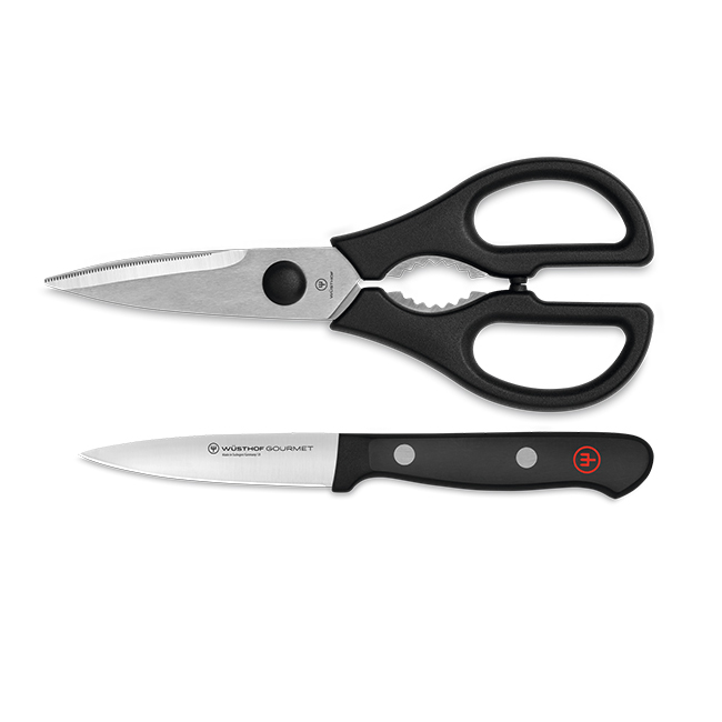 Wüsthof Gourmet 2-Piece Paring Knife and Shears Utility Set