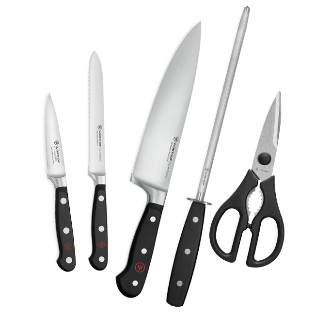 Wüsthof Classic 6-Piece Starter Knife Block Set