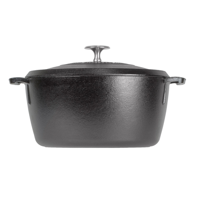 Lodge Blacklock *02* 5.5 Quart Triple Seasoned Cast Iron Dutch Oven - Side