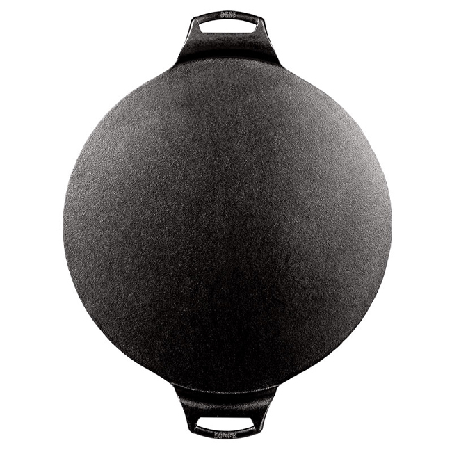 15” Round Cast Iron Pizza Pan - Top