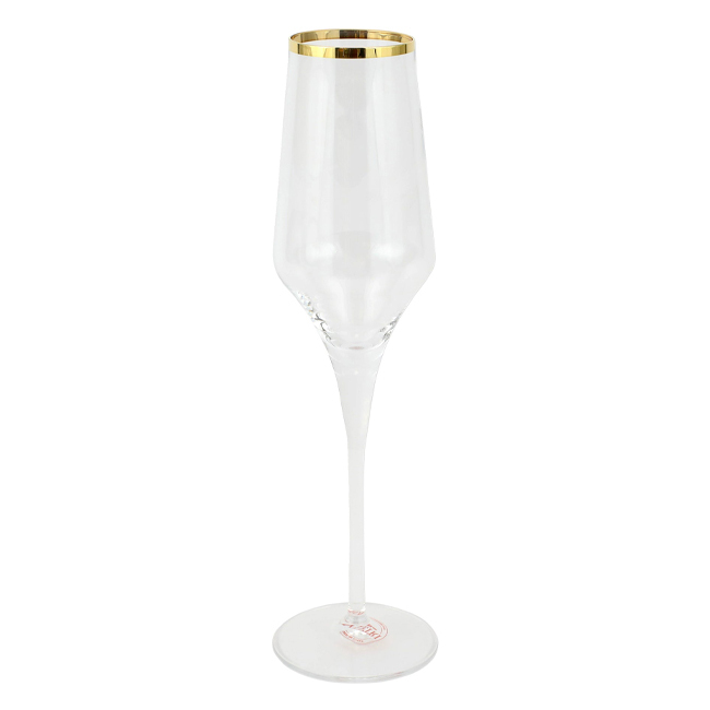 Vietri Contessa Gold Champagne Glass