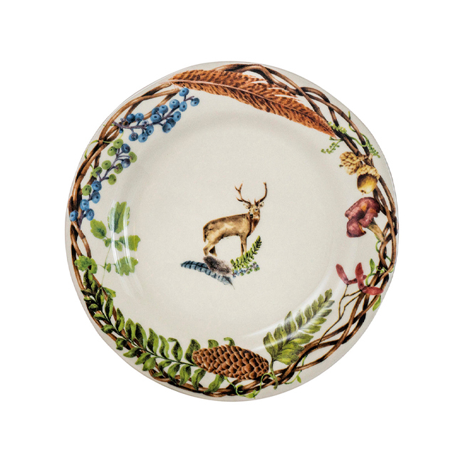 Juliska Forest Walk Dessert/Salad Plate | Assorted Set of 4 - stag