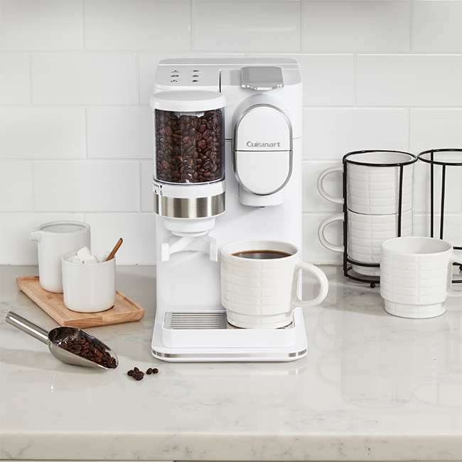 Cuisinart Grind & Brew Single Serve Coffeemaker | White