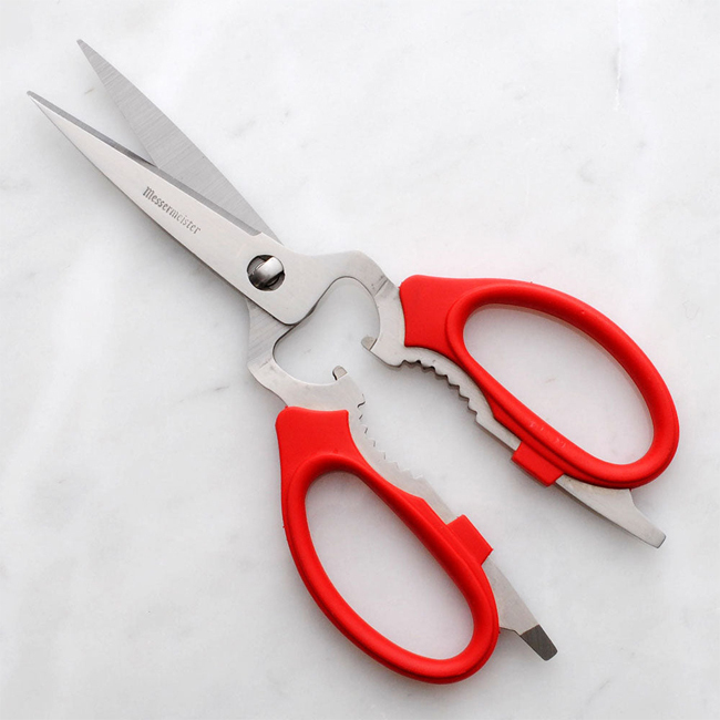 Messermeister 8” Take-Apart Kitchen Scissors - Red