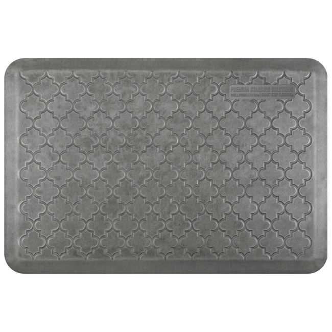 WellnessMats Trellis Collection 3X2 Mat | Silver Leaf