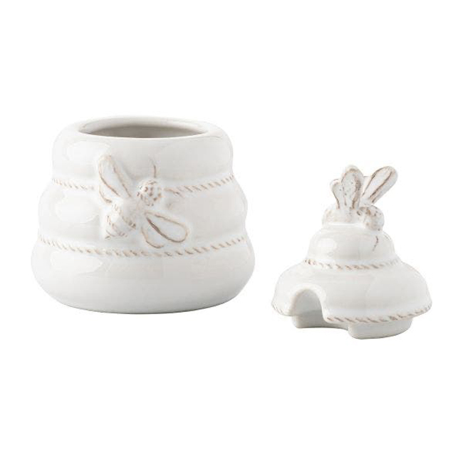 Juliska Clever Creatures Henrietta Whitewash Honey/Jam Pot