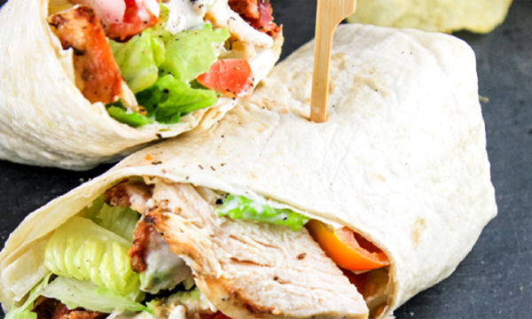 Chicken Caesar Club Wraps